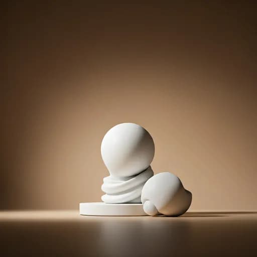 Minimal brand storytelling sculpture
